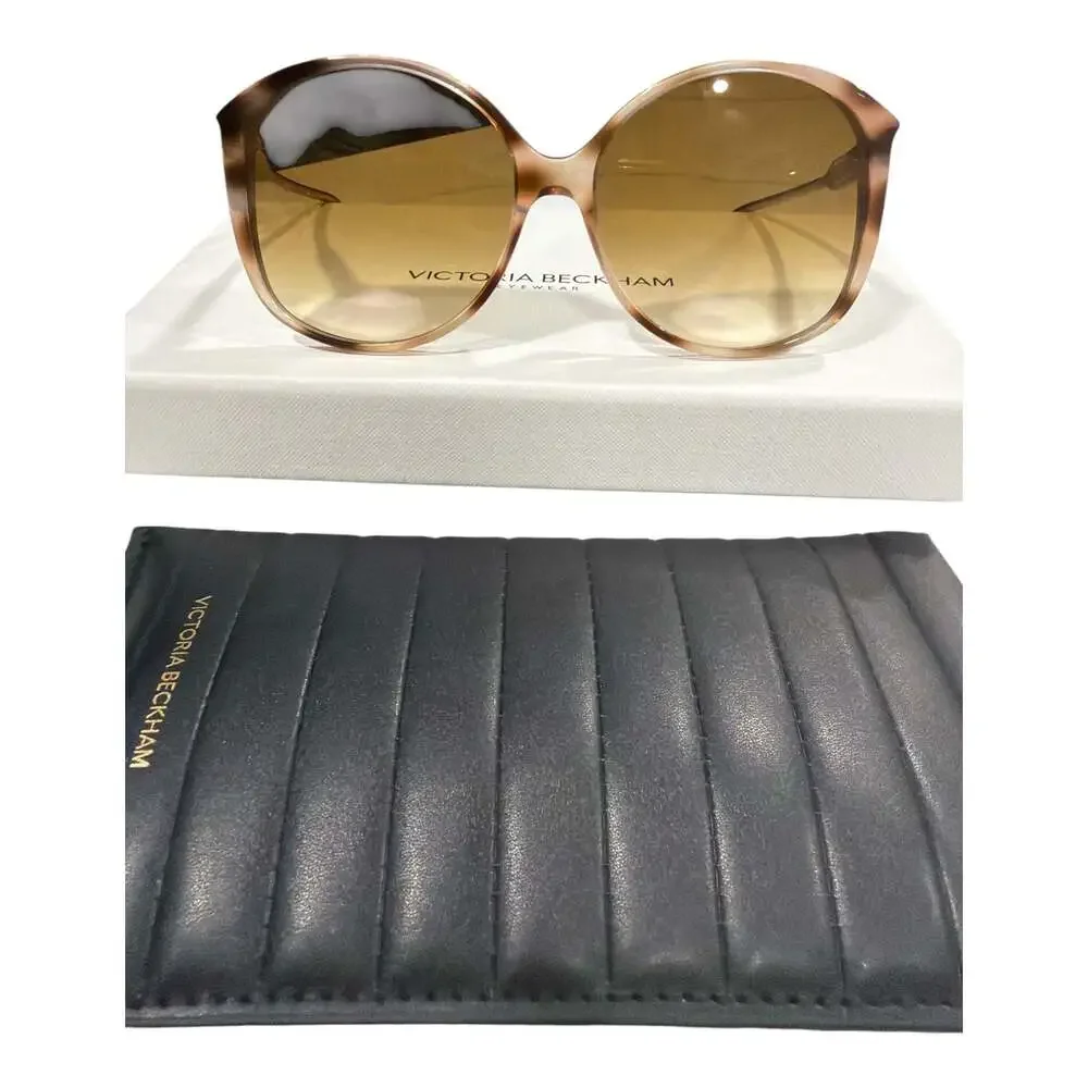 Victoria Beckham VBS129S Oversized Brown Gradient Sunglasses – NEW
